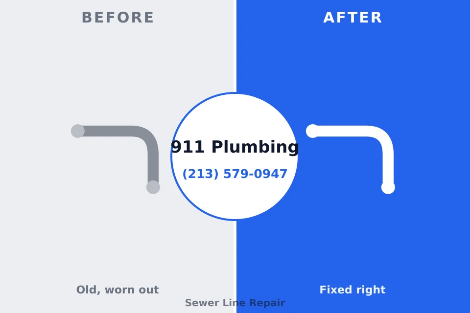 Before and after: plumbing repair Melwood, MD